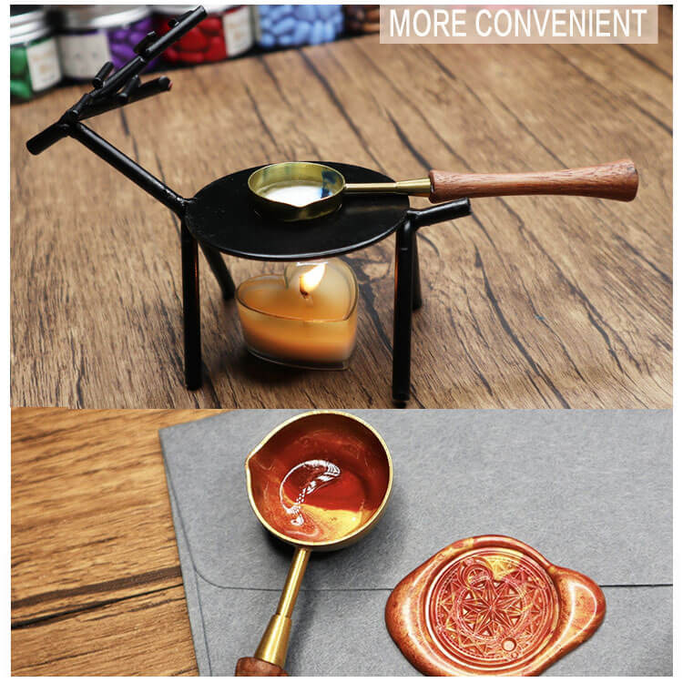 Deer Shaped Sealing Wax Melting Set / Spoon Holder-2