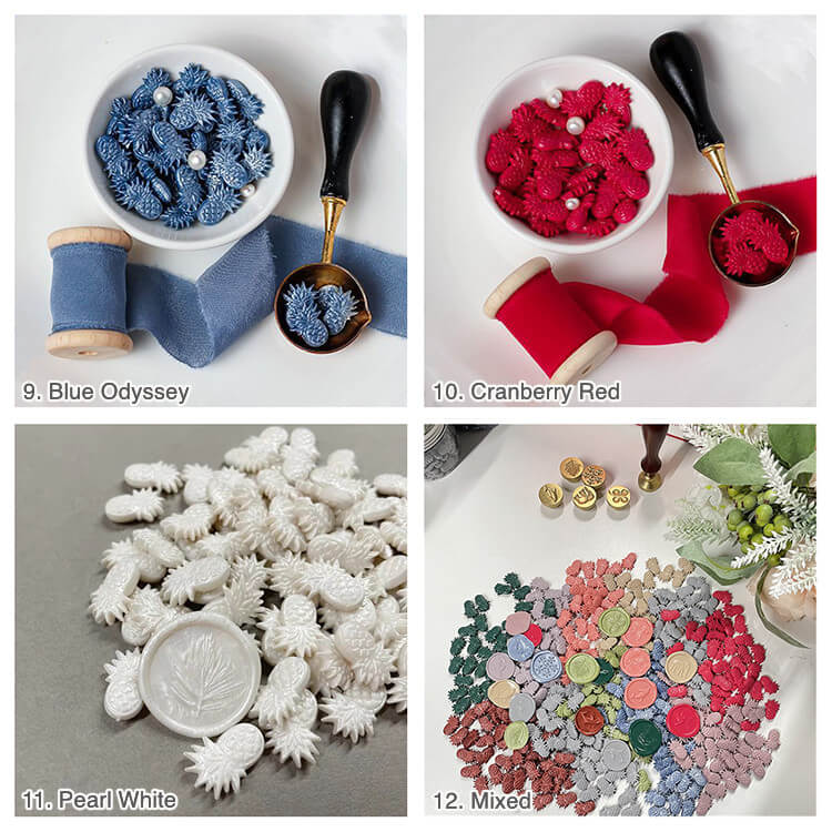 Pineapple Shaped Sealing Wax Beads (11 Colors) page 3