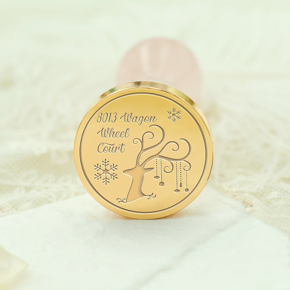 Christmas Deers Custom Address Wax Seal Stamp-6 Custom-Name-Wax-Seal-Stamp-(27-Designs)3