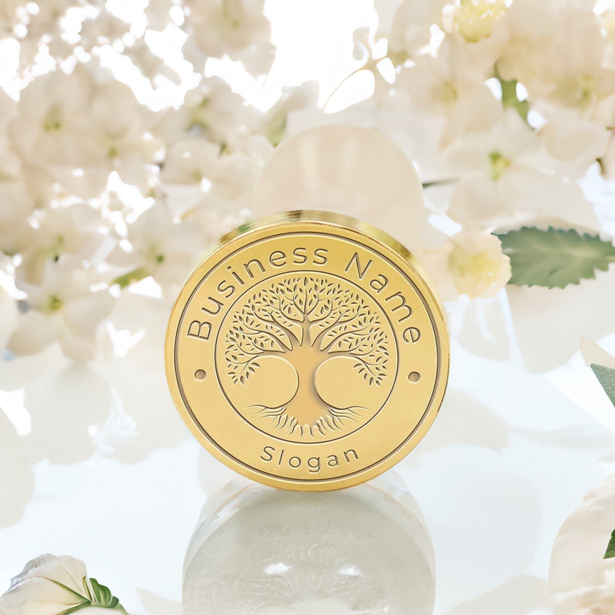 Custom Life Tree Crest Wax Seal Stamps with Family, Business Logos