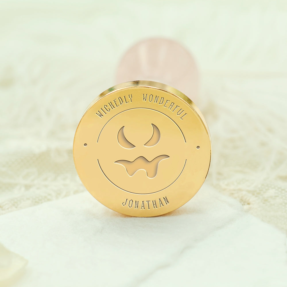 Custom Terrifying Face Halloween Name Wax Seal Stamp