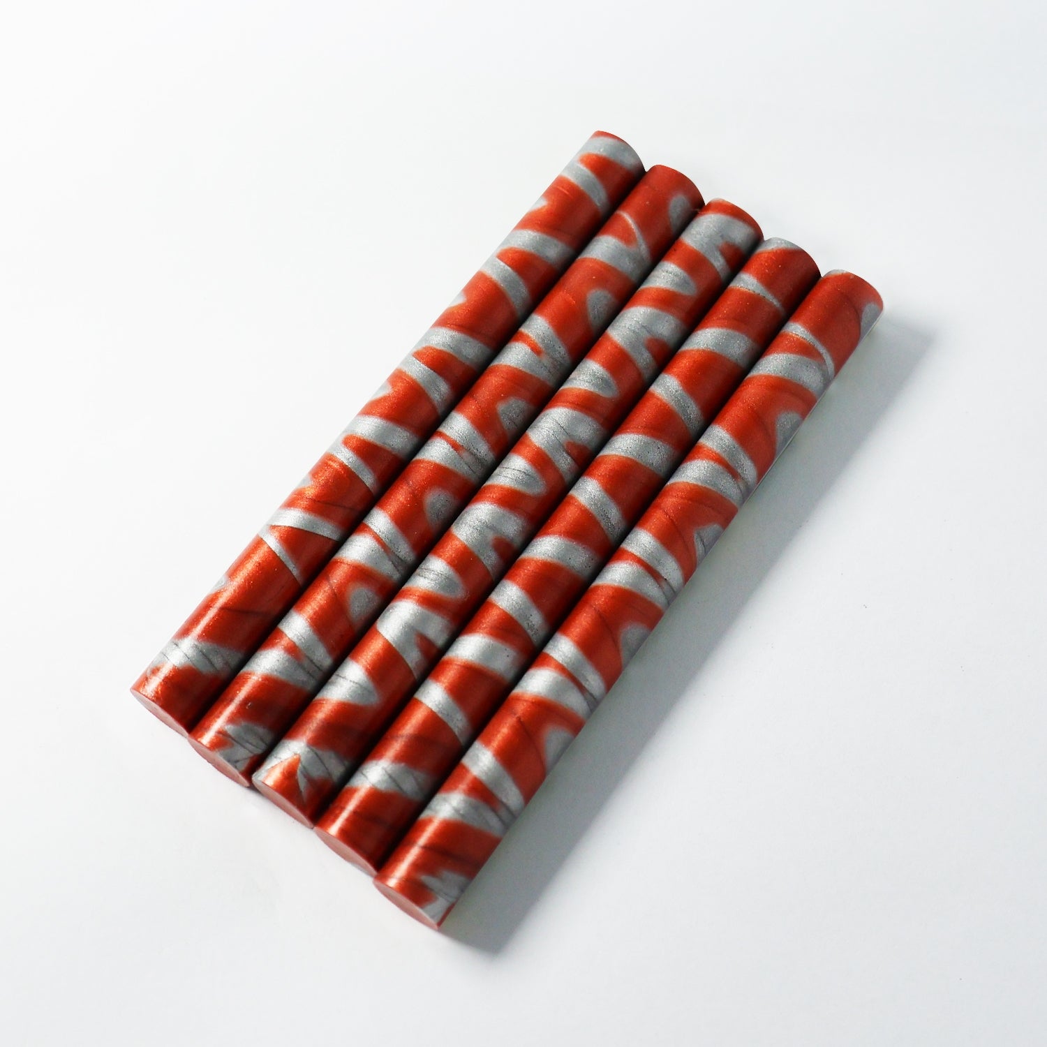 Dreamy Mixed Color Glue Gun Sealing Wax Stick - Orange Silver