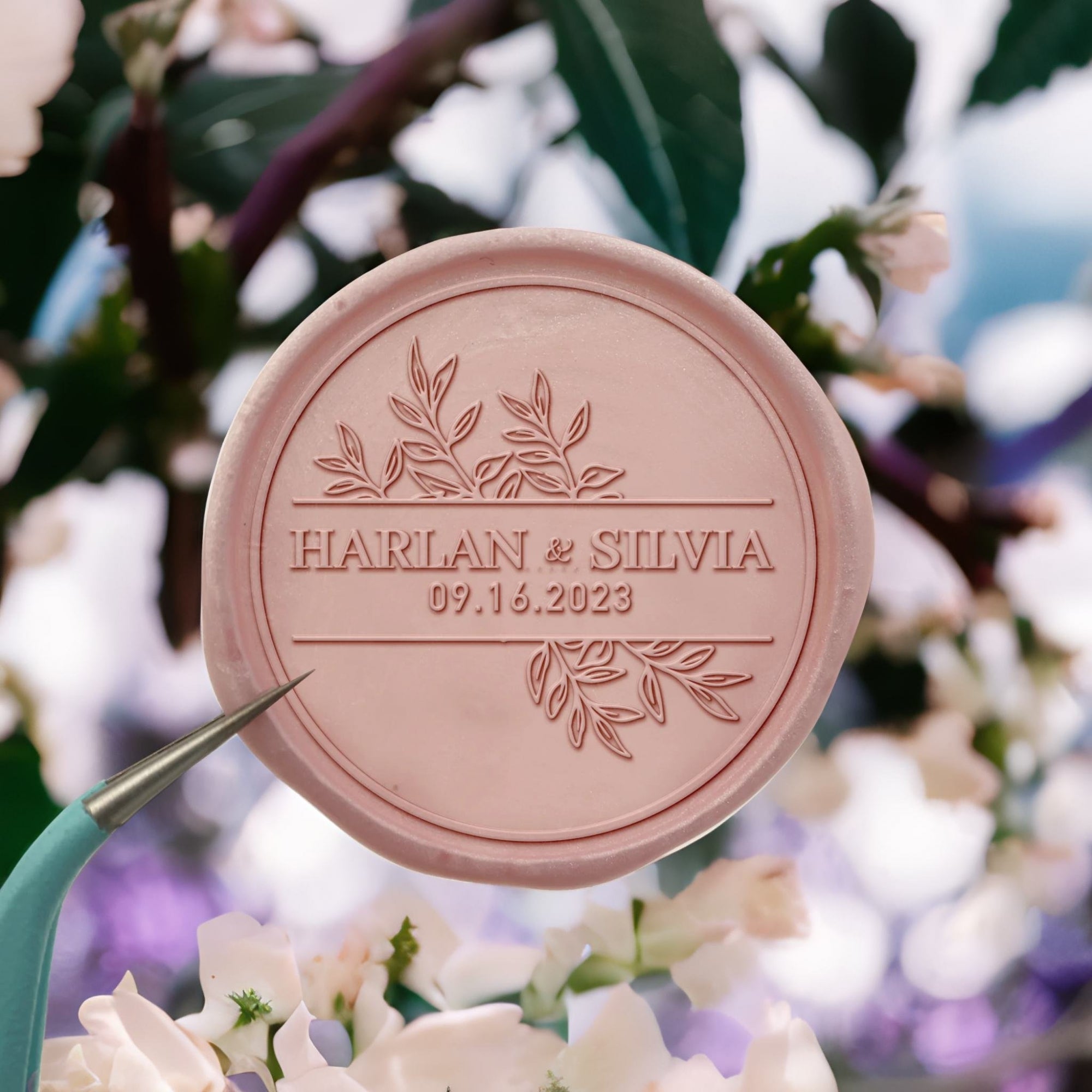Name Wedding Custom Self-Adhesive Wax Seal Stickers (27 Designs)