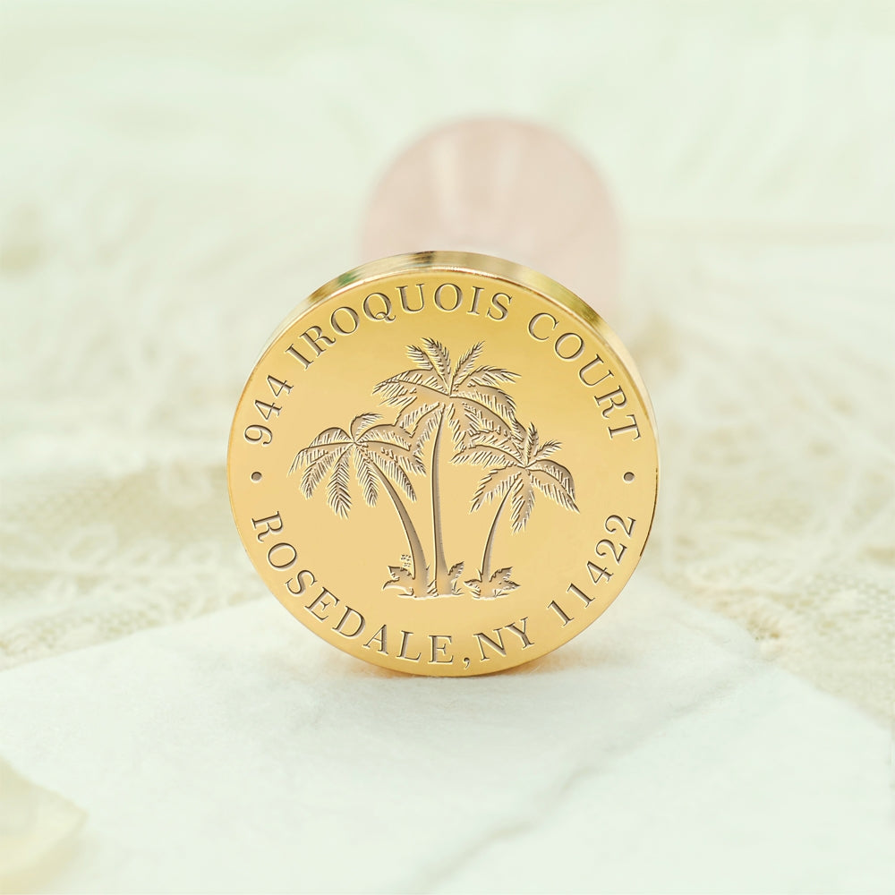 Natural Plant Custom Address Wax Seal Stamp - 3 3-3