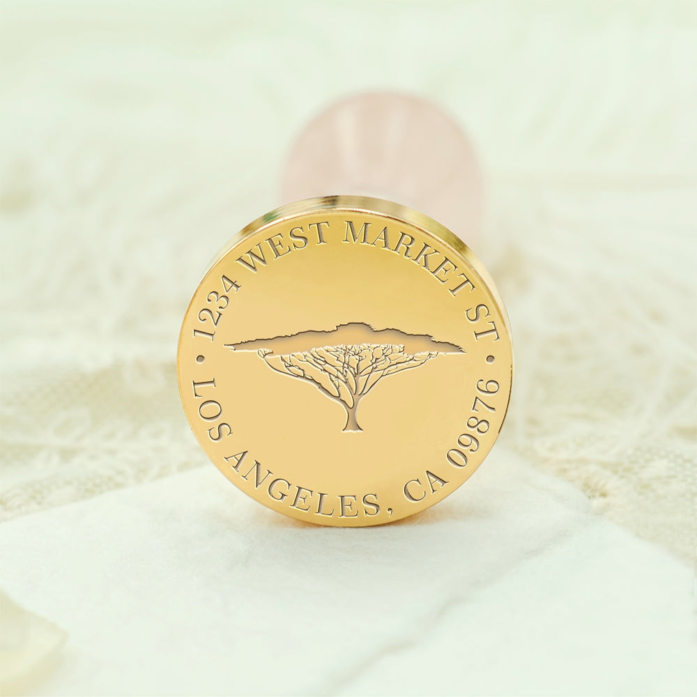 Natural Plant Custom Address Wax Seal Stamp - 4 4-3