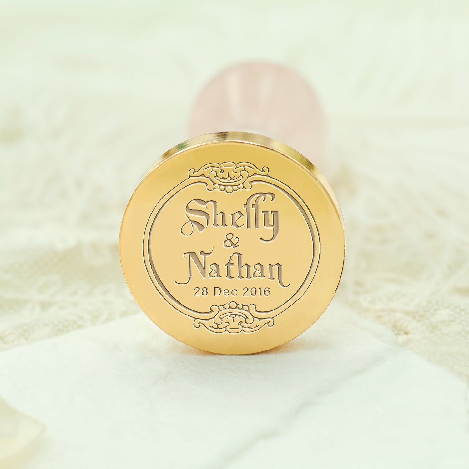 Custom Initials, Monograms & Text Wax Seal Stamp for Wedding / Personal Use Custom-Name-Wax-Seal-Stamp-(27-Designs)3