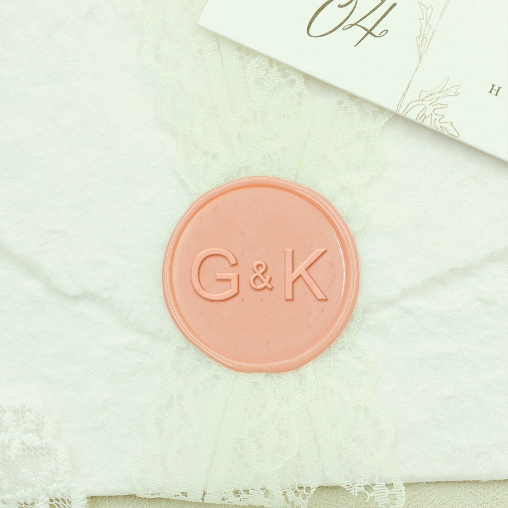 Minimalist Monogram Custom Wedding Wax Seal Stamp (9 Designs)-1