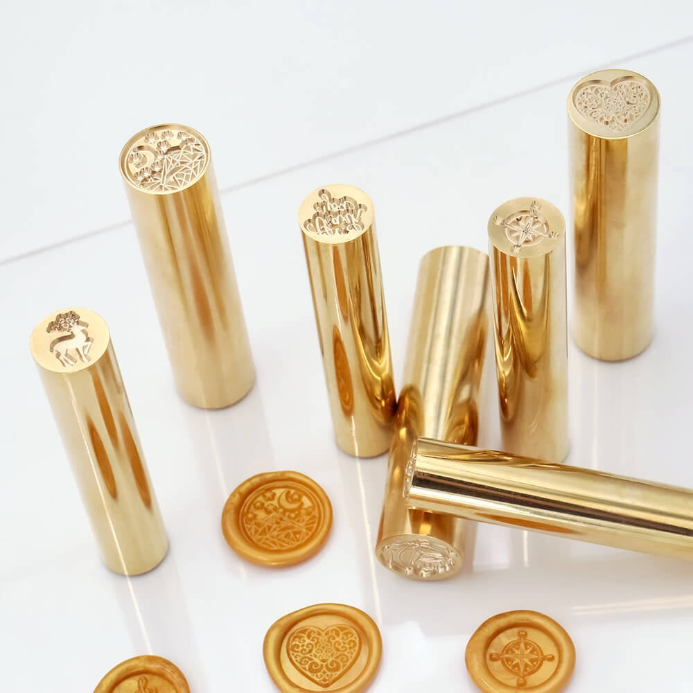 Custom Double-sided Engraving Mini Wax Seal Stamp with Your Own Artwork