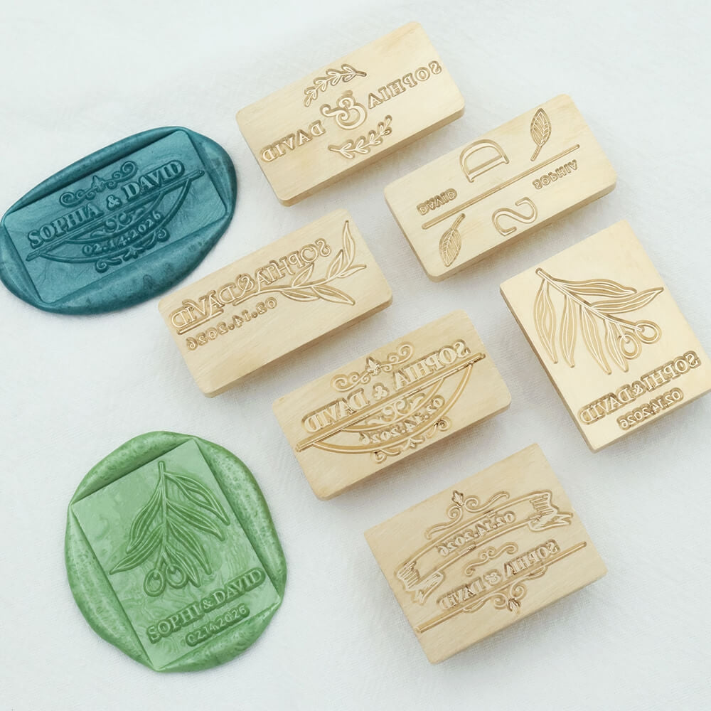 Rectangular Personalized Wedding Wax Seal Stamp